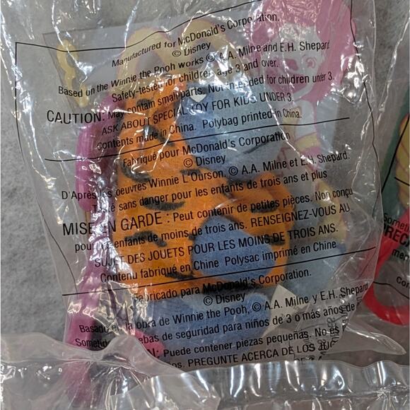 Sealed NIP 2000 McDonald's Happy Meal Toys Winnie the Pooh Set of 5 - Picture 5 of 8